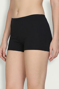 Zivame Medium Rise Full Coverage Boyshorts (Pack of 2) - Black — thumbnail 3